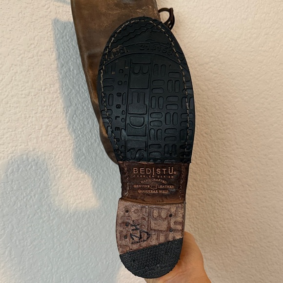 Bed-Stu Brown Leather Knee-High Leather Boots Manchester Size 6.5 - Picture 15 of 16